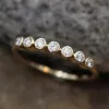 Bands HUICUSAN FOLM Contracté des femmes alliages avec des anneaux minces de la bande de couleur Gold Cz étincelante pour les bijoux féminins 2023