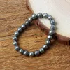 Strands Original Energy Pyrite Beaded Bracelets Men Natural Hematite Stone Pyrite Ore Strand Bangle Slimming Health Care Jewelry Pulsera