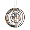 Decorative Figurines Rotating Wind Chimes Foldable Chinese Fortune Treasure Ornament Stainless Steel Outdoor Hanging Decor Year Garden Room