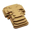 Enveloppe cadeau 50pcs Kraft Paper Bookie Candy Box PVC Fenêtre pour le mariage Boîtes de Noël Packaging Decoration Party Birthday