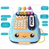 Childrens Early Education Simulation Téléphone Multi-fonction Musique Toy Car Colorful Music Keys Whack-A-Mole Game peut être tourné 240422