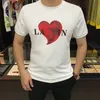 男性女性カジュアルプリントクリエイティブTシャツ通気性Tシャツスリムフィットクルーネック半袖男性ティーブラックホワイトメンズTシャツアジアサイズS-5XL K-24