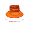 ベレー帽ユニセックスPVC透明なバケツハット明るいゼリーワイドブリム防水雨