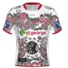 Men Jersey Saint George Native Ulster Home / Away Short Sheeve Top NRL Shorts britanniques Olive Training Shirt