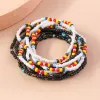 Strands Bohemian Handmade Colorful Beaded Bracelet for Women Cute Summer Beach Rainbow Flower Wristband Girls Boho Jewelry Wholesale