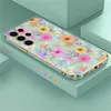 Case di telefoni cellulari Custodia fiore per Galaxy S23 Ultra S22 S21 Plus S20 Fe S10 Nota 10 8 9 Copertina di shock morbida a placcatura di lusso in silicone