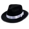Berets Fedora Hat for Women Men with Belt Panama Magik Black Cosplay Dress Up