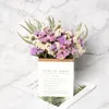 装飾的な花は袋花瓶のある自然な花束本物の乾いた花の結婚結婚イベントを忘れないでくださいデイジーテールグラスの装飾