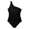 Nowa siatka z siatką z pojedynczym ramionem siatka Hollow One Place Swimming Suit for Dame's Tight and Slim Back, Otwarty Back Beach Hot Spring Suit