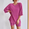 Pijama feminino de 2 peças conjuntos