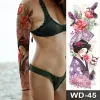 Tattoos Large Size Temporary Tattoo Sticker Full Arm Sleeve Leg Waterproof Tattoos Fake Wolf Floral Fox Cat Carf Sexy Thigh Tattoo Body