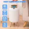 Automatic Trash Can with Lid Small Plastic Smart Motion Sensor for Bedroom Bathroom Kitchen Office 240408