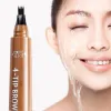 Supply 4 Fork Tip Eyebrow Tattoo Pencil 5 Colors Eyebrow Waterproof Pen Long Lasting Natural Dark Brown Liquid Eye Brow Pencil Makeup