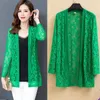 Women's Jackets Female Long-sleeved Sun Protection Clothes Air Conditioning Shirts 2024 Summer Women Loose Openwork Lace Cardigan Thin Coat