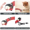 Kontrollera smarta avkänning Cat Toys Interactive Automatic Eletronic Snake Cat Teaser Indoor Play Kitten Toy USB Laddningsbar för katter kattunge