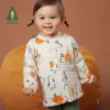 Mounds Amila Kids Cotton 2022 Carton d'hiver Imprimée pleine veste chaude mignonne bébé fille ronde couche à la maison