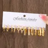 Kolczyki obręcze 24 pary modnego smażonego ciasta zwrotne w kształcie litery C lady set set gift gift dziewczyna