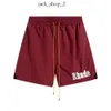 Rhude Shorts Mens 반바지 반바지 반바지 반바지 해변 메쉬 스트리트 스웨트 팬츠 농구 남자 제한 수영 무릎 길이 탄성 허리 힙합 높은 스포츠 훈련 반바지 531