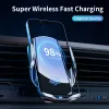 Laddare 30W Fast Wireless Charger Sation Automatisk bil Trådlös telefonhållare Magnetisk luftventilation Stand för iPhone 14 13 12 Samsung Xiaomi