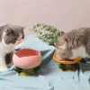 Nutrire carine ciotola per gatto in ceramica Non slip Flower Forma Nuova Feed Fede Cucciolo alimentazione alimentare Ciotola per alimenti per animali domestici