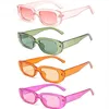 Sonnenbrille 4pcs/Set rechteckiger Rahmen Sonnenbrillen für Frauen geeignet sein. Männer können y2k modische Sonnenbrille Vintage Outdoor -Brille UV400 J240423 sein