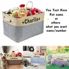 Caixa de armazenamento de brinquedos personalizados de vestuário de cachorro Lata de cesta de gatos com nomes de pet de pet saco dobrável Pet Supplies