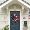 Porta della ghirlanda della Giorna di Indipendenza dei fiori decorativi appesi con decorazioni per la casa in stile nazionale americano berri ghirlande di Pasqua per la parte anteriore all'esterno