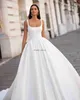 Milla Nova A Line Wedding Dresses for Bride Spaghetti Floral Satin Wedding Dress Designer Bridal Caser Designer Bridal Sweep Train