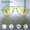 Солнцезащитные очки Parzin Night Vision Очки для вождения мужчин Anti Glare Pilot Women 8023y