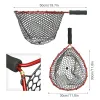アクセサリー漁網ソフトシリコーンフィッシュランディングネットアルミニウム合金ポールエヴァハンドル50x30 cm漁網ツールアクセサリーブレイル