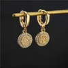 Dangle Chandelier NEWBUY Fashion Gold Color Copper Geometric Earrings Luxury CZ Elephant Charm Dangle Earring Female Party Jewelry Accessories d240323