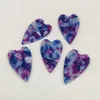 Llegada 39x23 mm 50pcs Entema de forma de corazón de ácido acético para piezas de bricolaje de aretes/collar hechos a mano.