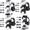 Racks Universal 3Layer Controller Holder and Headphone Holder, Game Accessories, Black, White, Transparent, PS5, PS4, Storage