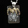 Pendants BOCAI Original Real S925 Silver Jewelry Poker King Clown Pendant for Men Retro Thai Hip Hop Punk Trendy Gifts