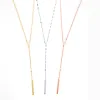 Naszyjniki Emanco luksus wisiork naszyjnik dla kobiet minimalistyczny bambusowy łańcuch naszyjnik damski
