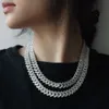 Hot Sale smycken passera diamanttestare 12mm VVS Moissanite Diamond 925 Sterling Silver Iced Out Cuban Chain Necklace