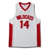 Version du film de basket-ball de Wildcats Bolton Bolton No. 14 Red Jersey Mesh Quickdrying Breathable Sportswear