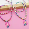 Strands 2pcs/Set Clay Beads Necklace Bracelet Jewelry Sets Cute Cartoon Pattern Charm For Children Party Jewelry Kids Birthday Gift Sets