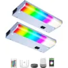 Akıllı LED Dolap Aydınlatma Hard Wrawired Kit - Mutfak için Ayarlanabilir Beyaz RGB Dimmabable Işıklar, Alexa Google App Kontrolü, Uzaktan kumanda dahil