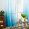Courteaux de fenêtre en tulle de gradient moderne pour salon 3d couleur ororza yarn transparent voile rideau chambre de cuisine décoration de drapée 240416
