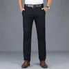 Bawełniane spodni odzieży męskie proste biznes zielone czarne spodnie khaki marka męska 240423