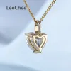 Kettingen 1CT hart gesneden moissaniet hanger echt 18k geel goud 6,5 mm VVS lab diamanten ketting voor vrouwen jubileum cadeau romantische sieraden