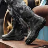 Hoogwaardige militaire lederen gevechtslaarzen voor mannen Combat Bot Infantry Tactical Boots Askeri Bot Army Bots Army Shoes Waterproof 240418