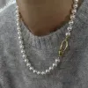 Colares de colares novos colar de pérolas brancas de pérolas de pérolas de pérolas