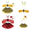 Kid Fairy Ladybug Bee Wing Costume Set Fancy Dishy Cosplay Wings tutu jupe bague bande fille garçon Halloween Christmas Stage Perfo9480724