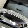 High End Jewelry Bangles do Carter Womens Silver Full Diamond Full Sky Star Bransoletka z zaawansowanym zmysłem Inkrustat Flash Diamentowa bransoletka Oryginalna 1: 1 z logo