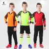 Soccer Kids Goalkeeper Uniform Boys Goalkeeper Soccer Jersey Doorkeepers Long Sleeve Sponge Protective Football Uniform For Children's