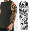 Tatouages Autocollant de tatouage temporaire étanche Anubis Égypte ancienne Gréce Zeus Eye plein bras faux tatouage flash tatouage pour hommes femmes