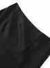 Fashion Satin Black Long Skirt For Women Y2K Spring High Waist Hip Package Skirts Female Casual Loose Skirt Streetwear 240421