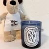 Alla hjärtans dag Exklusiv fransk designer Dark Blue Aromatherapy Candle Sovrum Långvarande doft Romantisk ljuspresent